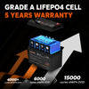 LiTime Grade A LiFePO4 trolling motor battery: 4000+ cycles @100% DOD, 5-year warranty