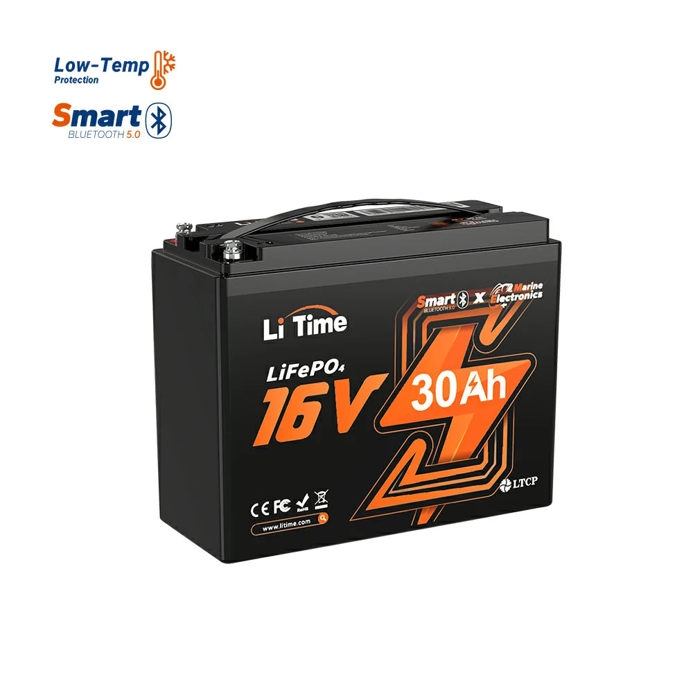 lithium batteries for fish finders LiTime 16V 30Ah Lithium Kayak Fish Finder Battery 2 Pack