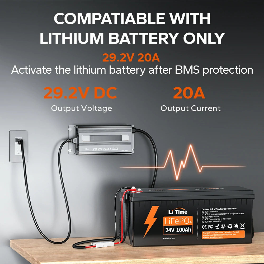 0v charging function for reactivating battery of litime 29.2v 20 amp charger