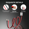 charger cable's details: flexible PVC jacket, high-quality copper wire, and pure copper M8 ring terminals