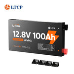 LiTime 12V 100Ah Slim LiFePO4 battery with a sleek design