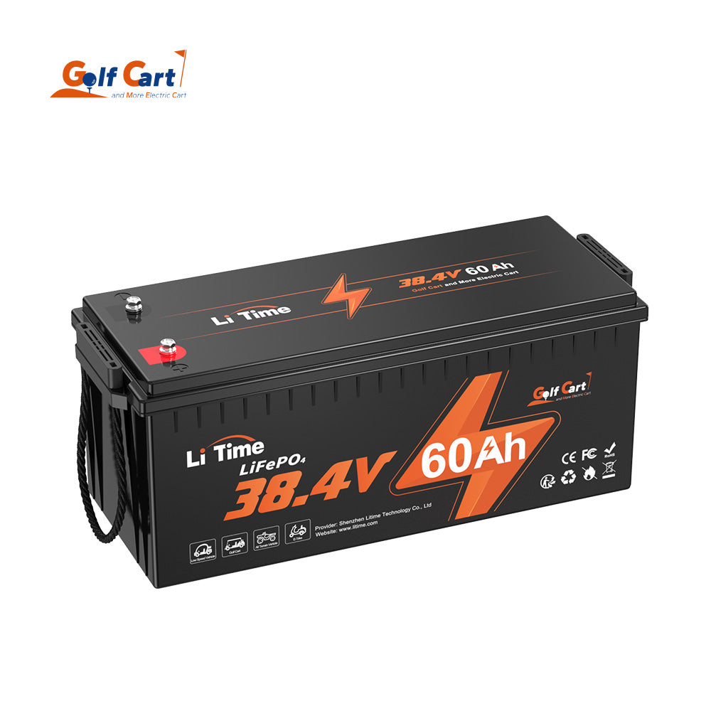 surface of LiTime 36V 60Ah Lithium Golf Cart Battery