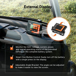 LiTime 48V 60Ah LiFePO4 battery features an external display for monitoring SOC, voltage, and easy one-button control for operation