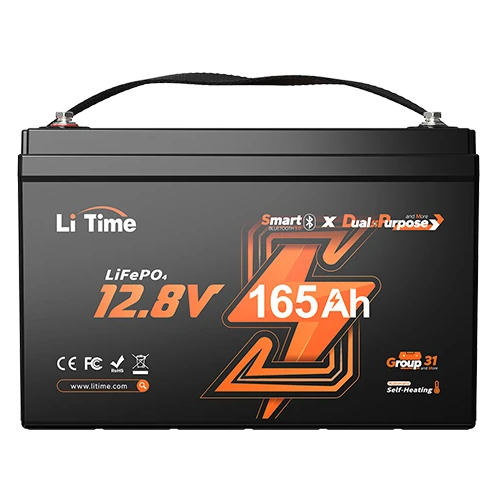 LiTime 12V 165Ah dual purpose smart self-heating battery