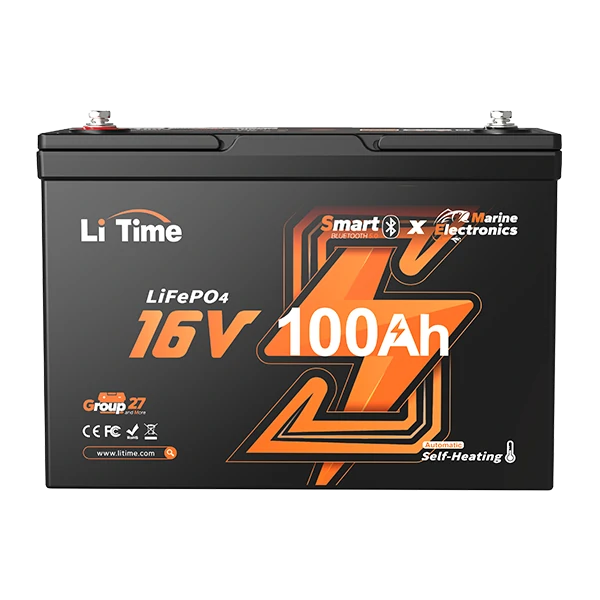 litime 16v 100ah lithium bluetooth group 27 battery for fish finder