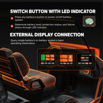 LiTime 48V 30Ah gc2 metal case battery with LED indicator and external display