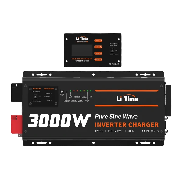 litime 12v 3kw inverter charger & remote control