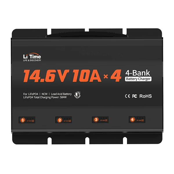litime 12V 10A 4-bank battery charger