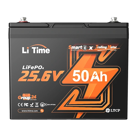 LiTime 24V 50Ah smart trolling motor battery