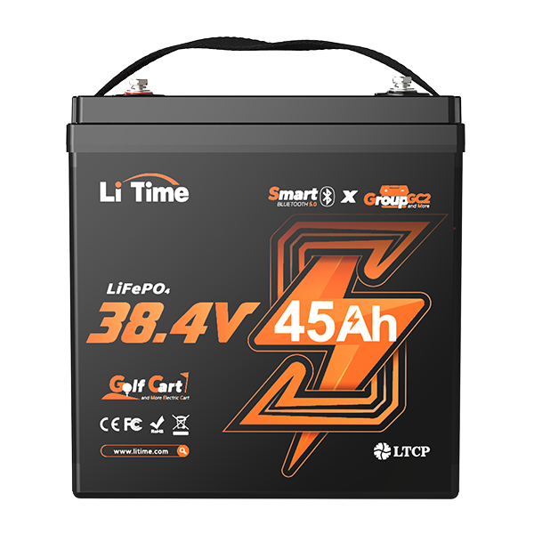 litime 36v 45ah group gc2 lifepo4 lithium golf cart battery