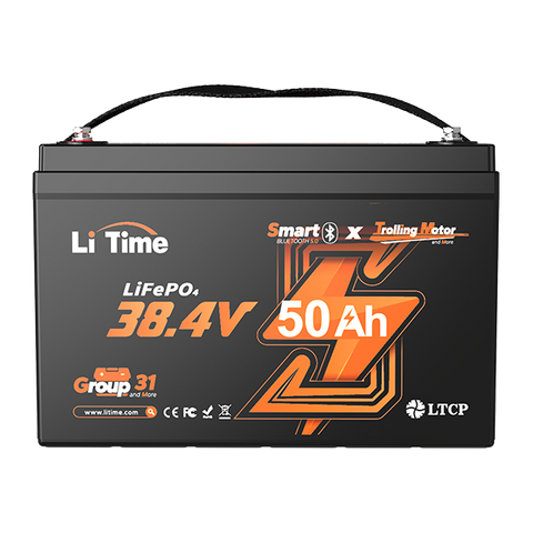 LiTime 36V 50Ah smart lithium bluetooth trolling motor battery
