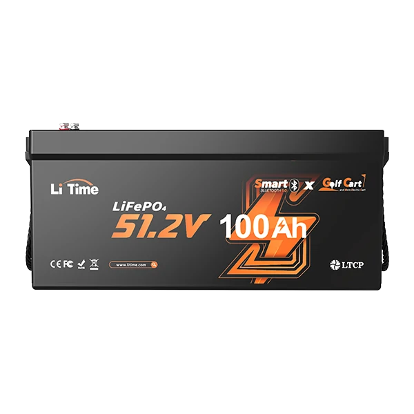 LiTime 48V 100Ah lithium bluetooth battery designed for golf carts
