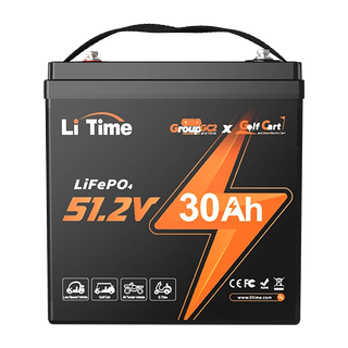 litime 48V 30Ah GC2 LiFePO4 battery for golf carts and other low-speed electric vehicles