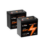 2 packs of LiTime 12V 65Ah 22NF Wheelchair Lithium Battery