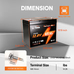 dimension information of litime 22nf lithium mobility scooter & wheelchair battery