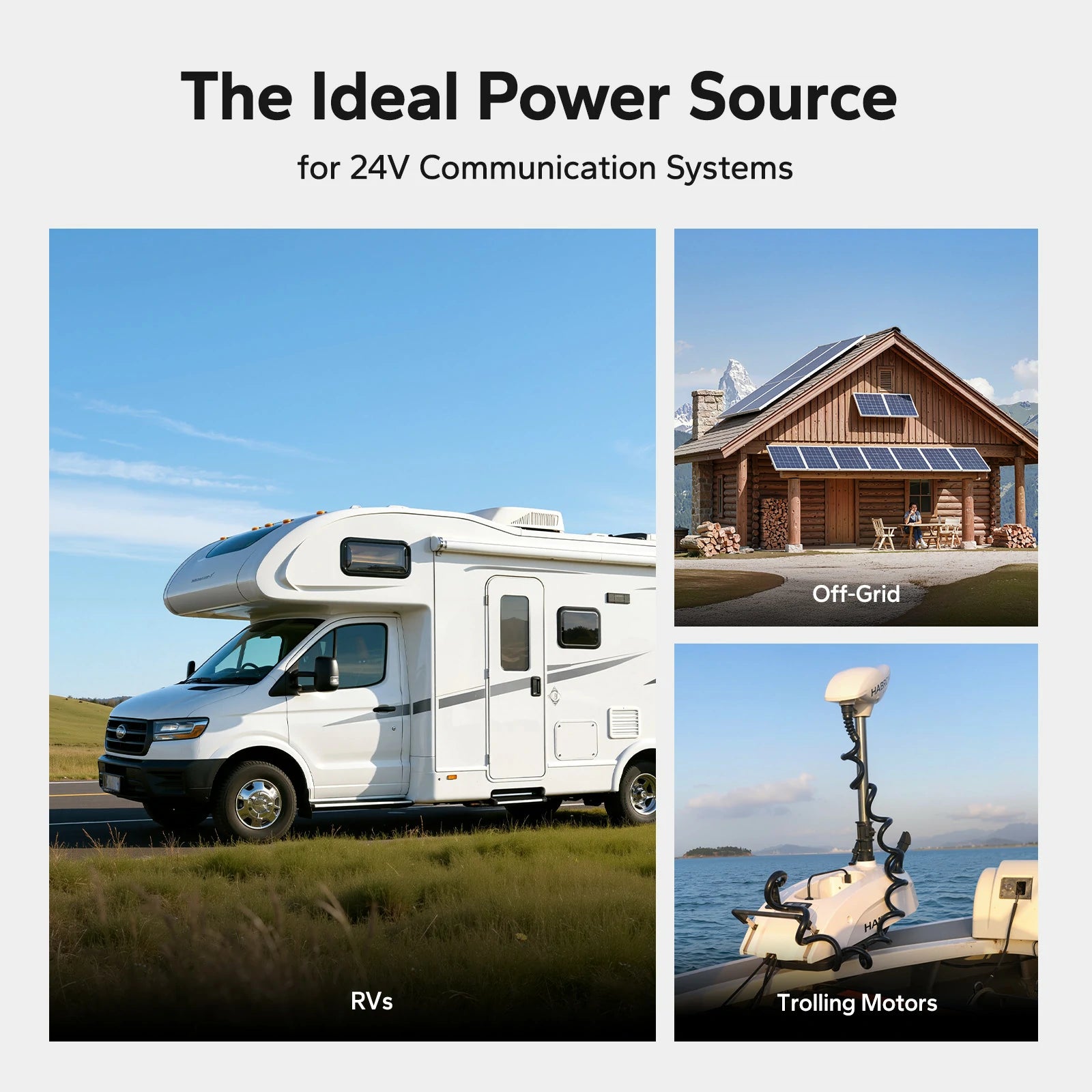 LiTime 24V 100Ah Smart ComFlex Battery with Bluetooth & Victron Comms | All-in-One Power Solution