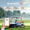 Monitor the LiTime 48V 100Ah golf cart battery in real time with the Bluetooth 5.0 smartphone app.