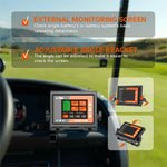 LiTime 48V 100Ah LiFePO4 battery with external monitoring screen and adjustable angle bracket for easy data access