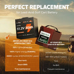 litime 48 volt gc2 lithium golf cart batteries vs 6v lead acid golf cart battery