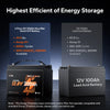 LiTime 12V 200Ah xtra mini LiFePO4 lithium rv battery comparison showing higher usable energy and longer cycle life than 12V 100Ah lead-acid
