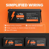 LiTime 24V 230Ah battery: simplified wiring for easy connection, faster charging, 40% less resistance