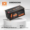 dimension information of group 8d 24V 230Ah LiFePO4 Lithium Battery