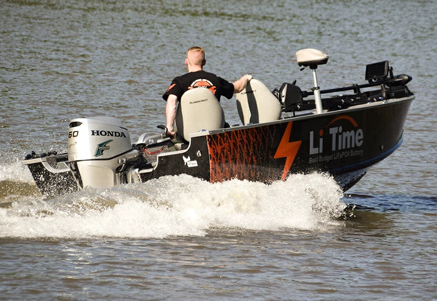 power fish and ski boats with litime lithium trolling motor batteries