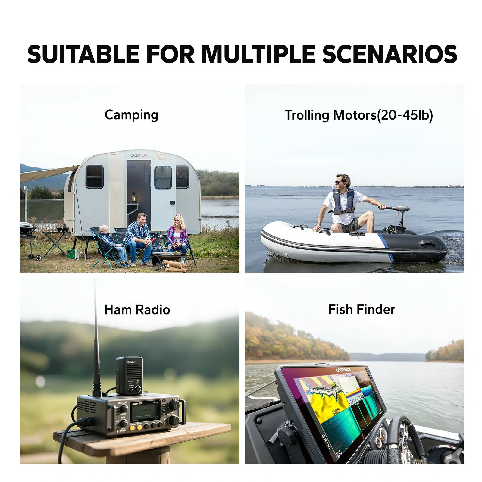 applications of litime 12v 50ah lithium battery: camping, marine, ham radio