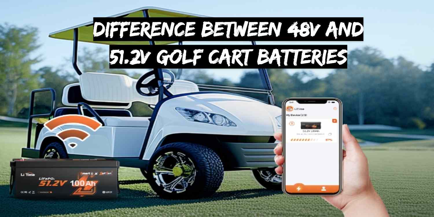 what's the difference between 48v and 51.2v golf cart batteries