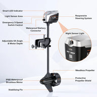 LiTime Argoseeker A1 24V700W/2HP Electric Outboard Motor 【 Limited $150 OFF Code: LTAS1 】