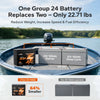 LiTime 12V 100Ah Group 24 Self-Heating Dual Purpose Marine Starting Battery
