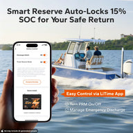 smartly control marine starting battery group 24​ via litime app