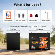 litime 12v 100ah group 24 marine starting battery​ box