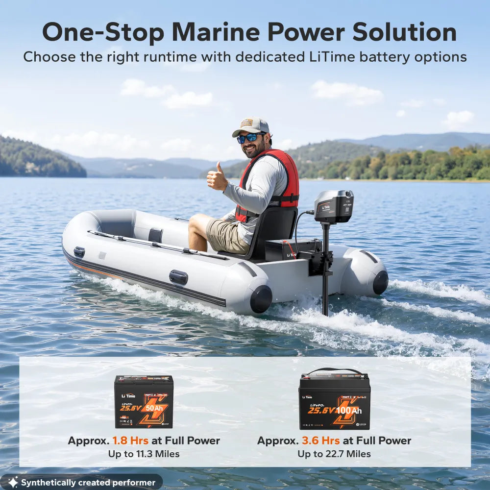 LiTime Argoseeker A1 24V700W/2HP Electric Outboard Motor 【 Limited $150 OFF Code: LTAS1 】