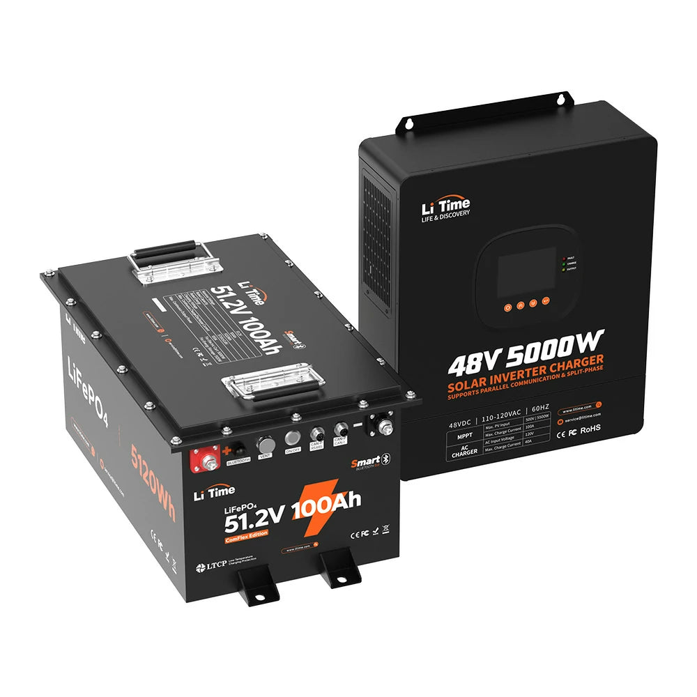 LiTime 48V 100Ah ComFlex Marine LiFePO4 Battery