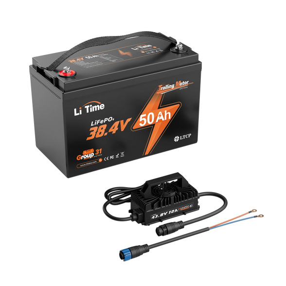 LiTime 36V 50Ah Marine Trolling Motor LiFePO4 Lithium Battery