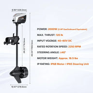 LiTime Argoseeker A2 48V2000W/5HP Electric Outboard Motor【 Limited $250 OFF Code: LTAS2 】
