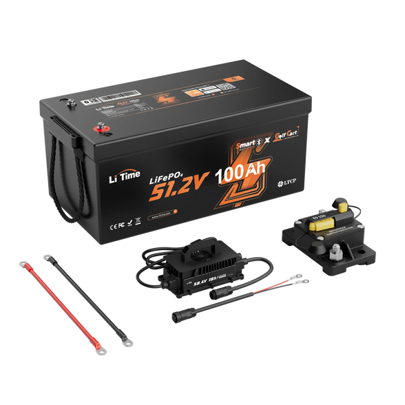 LiTime 48V 100Ah Golf Cart Bluetooth Lithium Battery