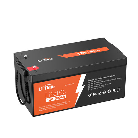 LiTime 12V 300Ah LiFePO4 Lithium Battery, Build-in 200A BMS