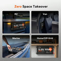 LiTime 12V 100Ah Slim LiFePO4 battery fits seamlessly in RVs, vans, marine applications, and off-grid homes—zero space takeover