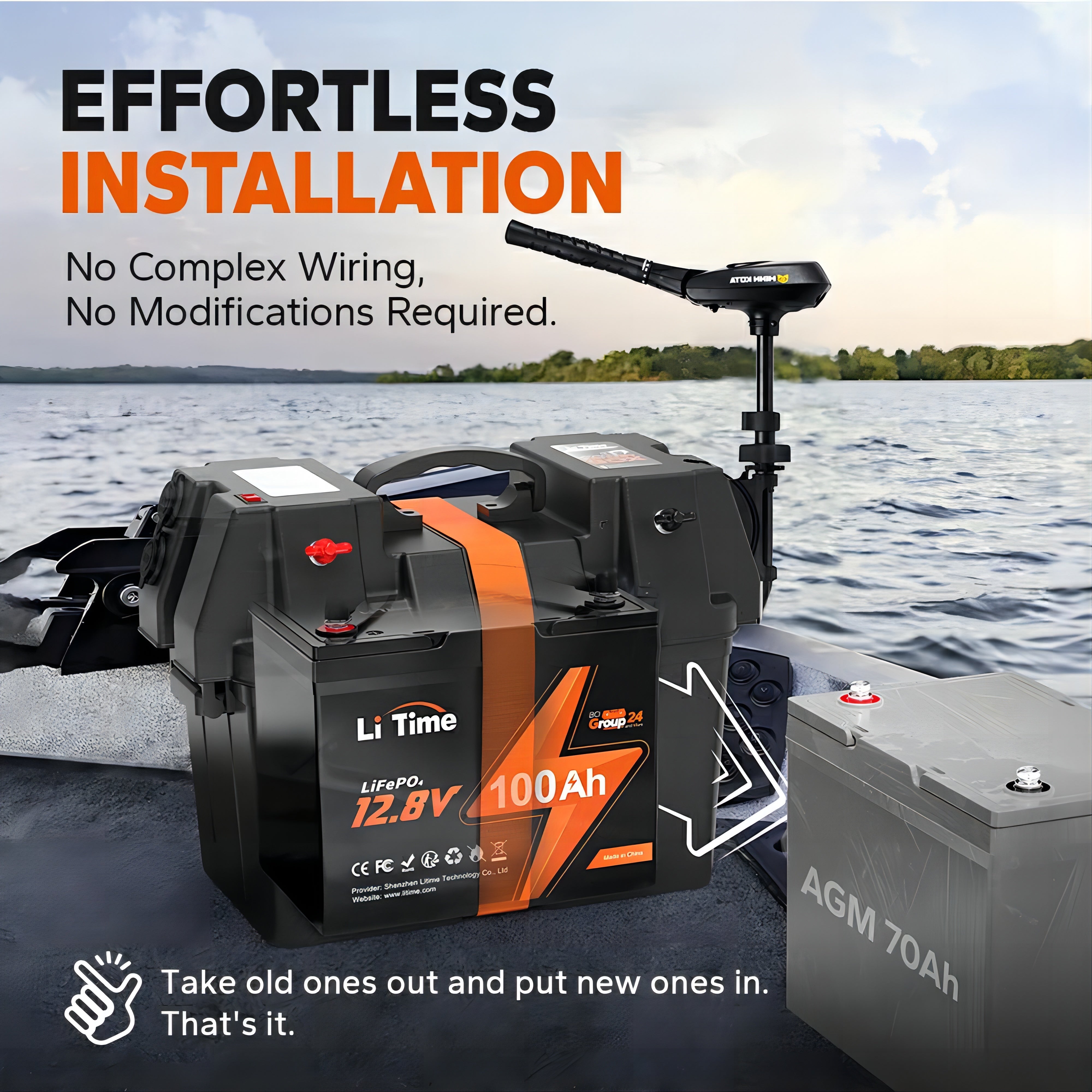 ✅Like New✅LiTime 12V 100Ah Group 24 LiFePO4 Lithium Battery