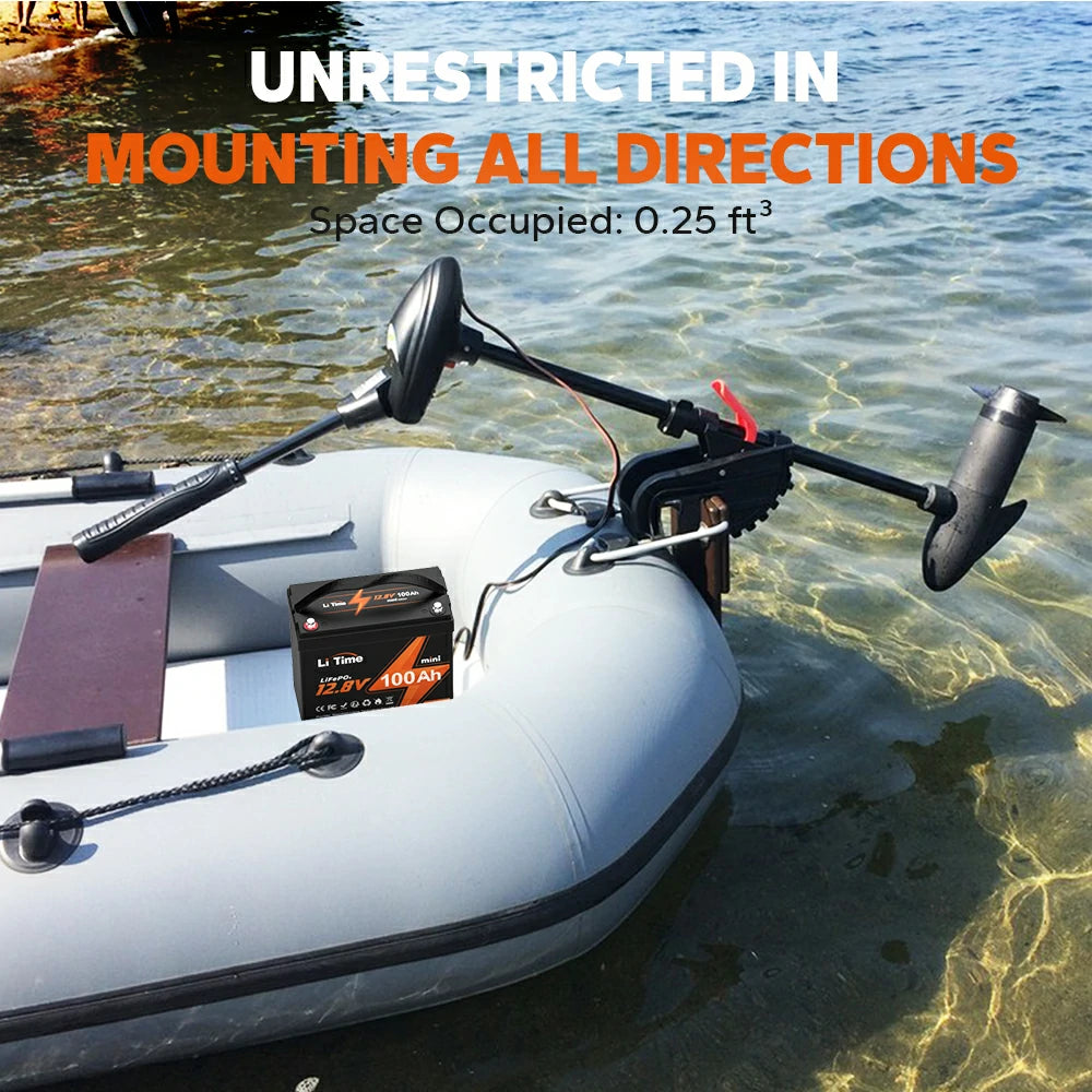litime 12v 100ah mini used in trolling motor