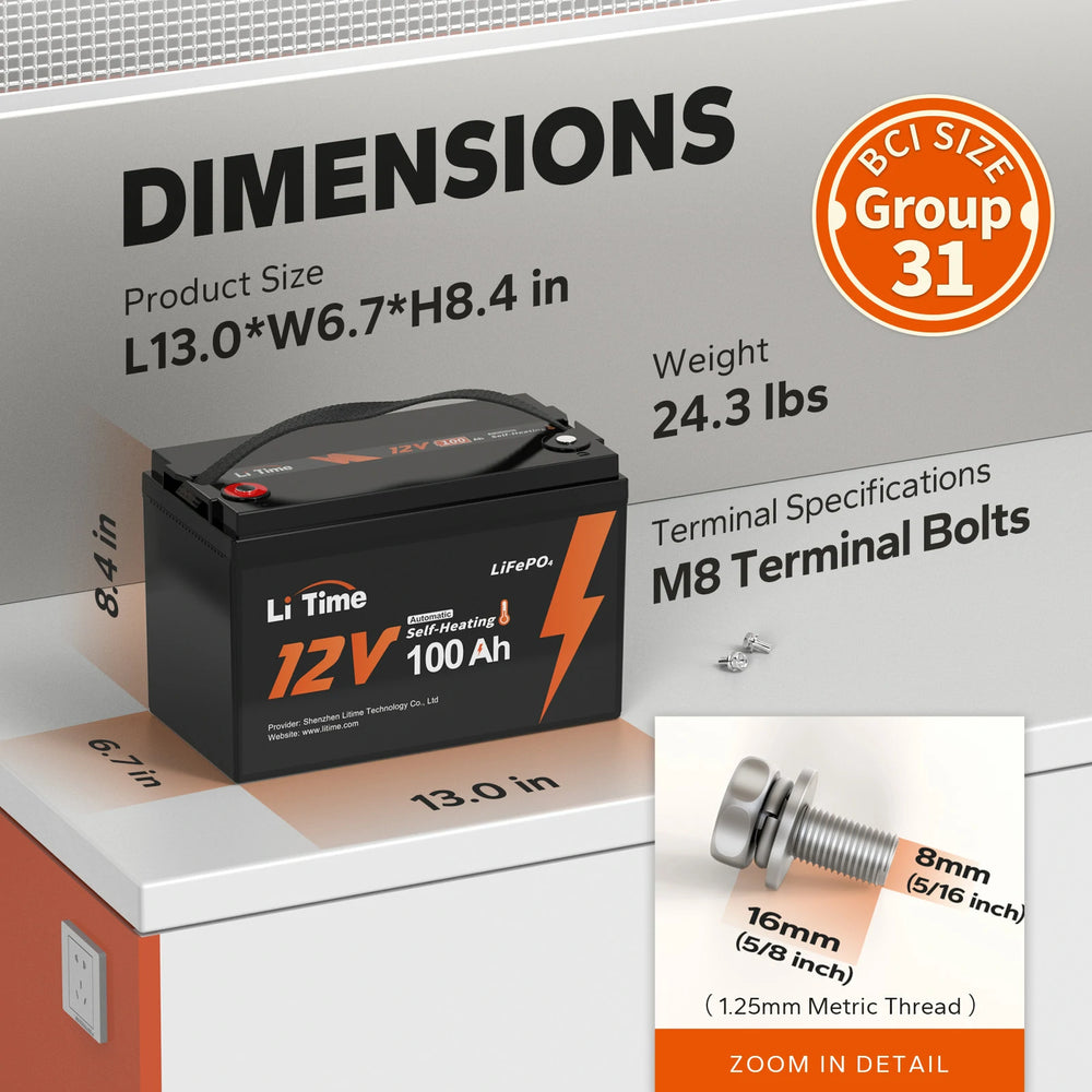 Refurbished LiTime LiFePO4 Batteries – Certified Performance, Clearance Sale