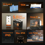 features of LiTime 12V 140Ah bluetooth battery