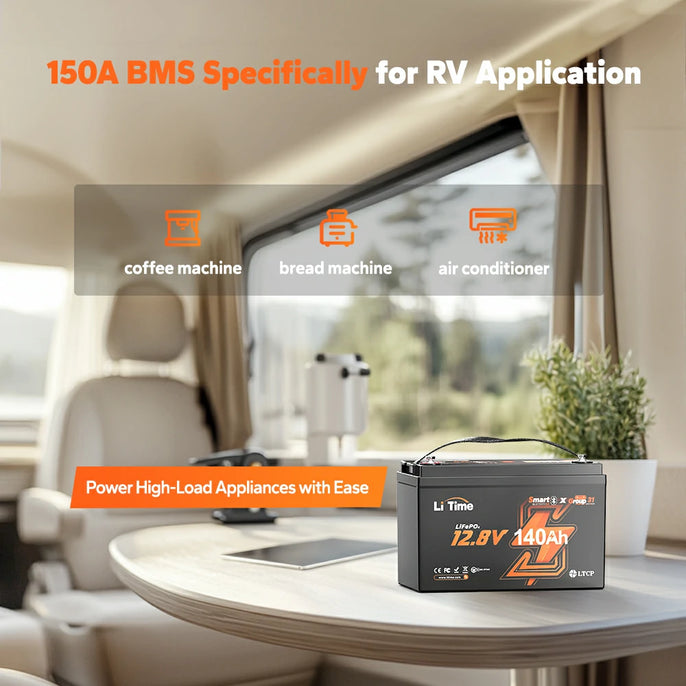 LiTime 12V 140Ah battery with 150A BMS specifically for rv using