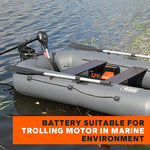 LiTime 12V 230Ah LiFePO4 battery used in marine trolling motor