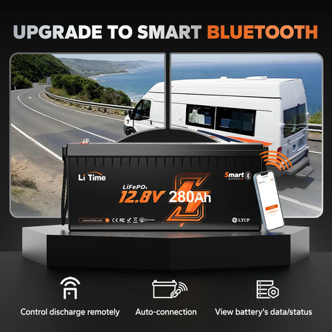 LiTime bluetooth battery offer functions to check battery system, battery data and status