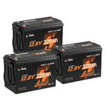 3 packs of litime 12v 320ah mini lifepo4 bluetooth battery