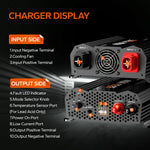 input side and output side appearance of LiTime 40A dc to dc charger