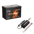 LiTime 12v 100ah LiFePO4 Battery Group27 + 12V 20A Charger